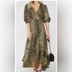 Ganni Juliette Leopard Print Dress, size 10, perfect condition.
